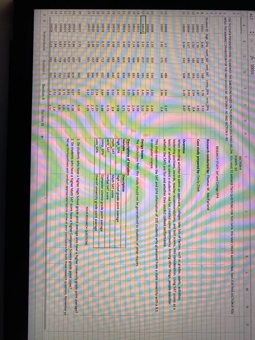 It is the same exercise and same data as the Research Study: