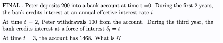 FINAL - Peter deposits 200 into a bank account at time