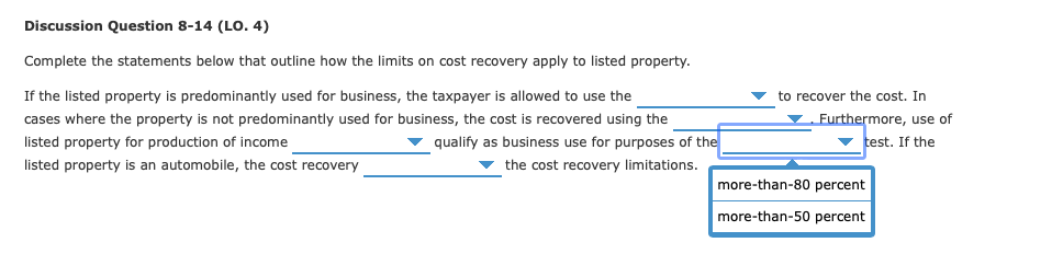 the to recover the cost. In cases where the property is not