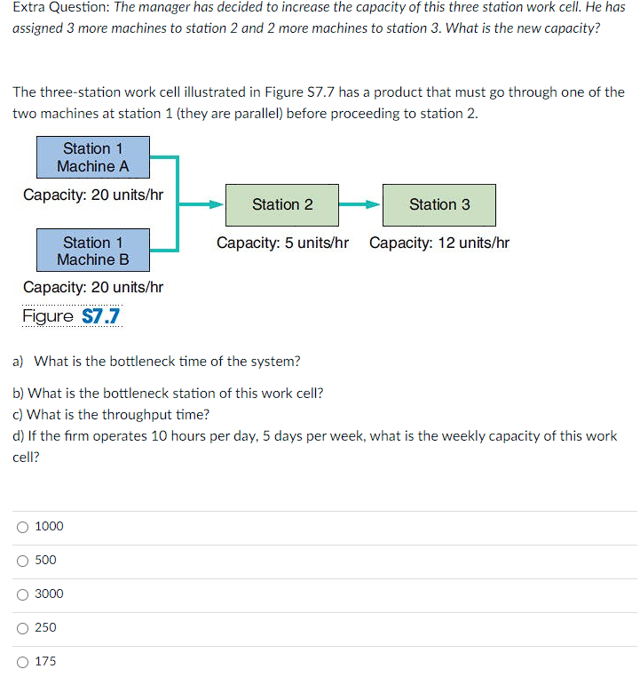  Extra Question: The manager has decided to increase the capacity of