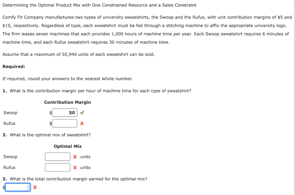 Determining the Optimal Product Mix with One Constrained Resource and a