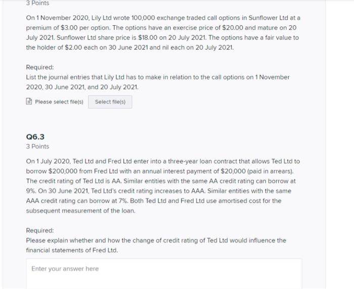 recently issued some preference shares to Big Ltd. The CFO of Small