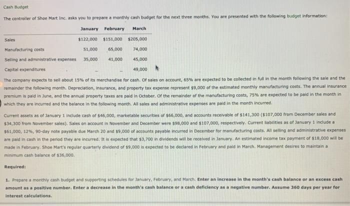  The second picture should not be there! Cash Budget The controller