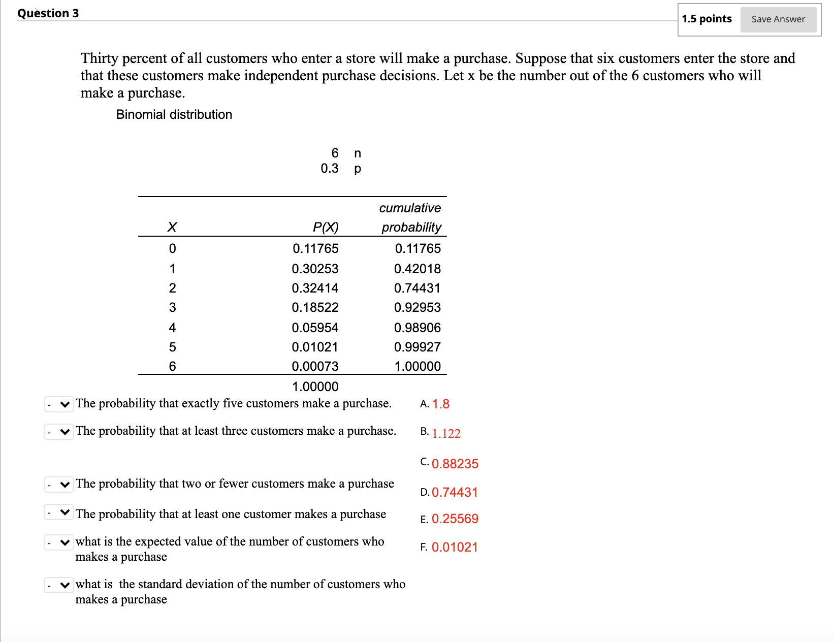 (X 2) B. 0.8 C. 0.5 - VP (X2 2) = D.