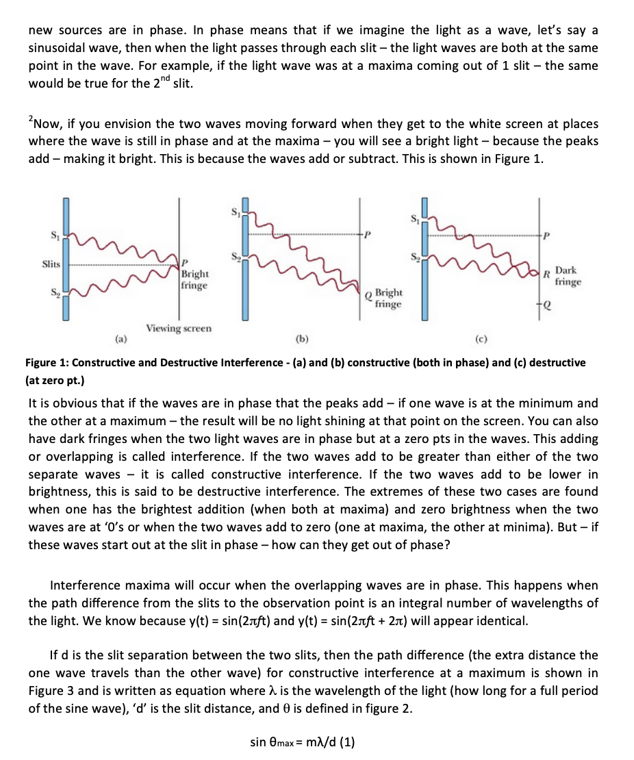 use geometry of the experimental setup to calculate the angles Qmax m.