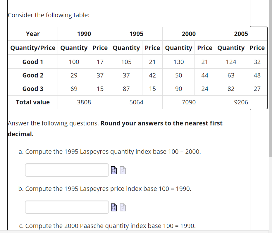 questions. Round your answers to the nearest rst decimal. a. Compute the