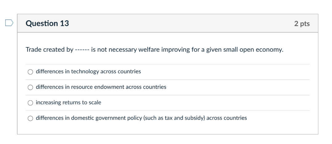 tariff would increase welfare if the tariff imposing country is a small