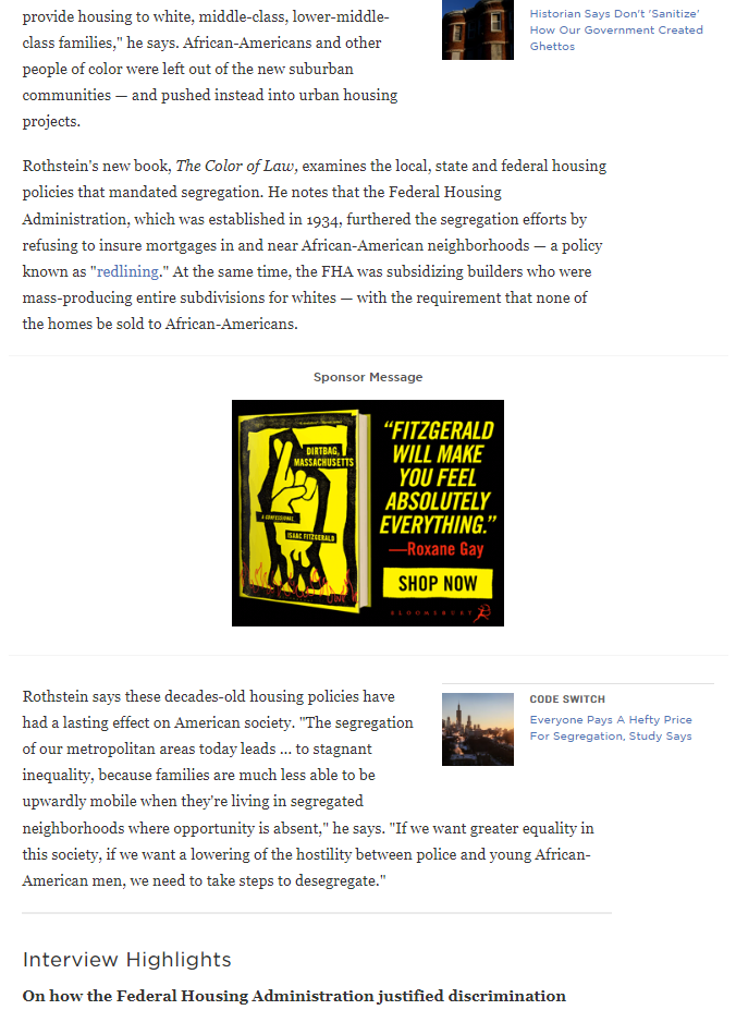 Of How The U.S. Government Segregated America May 3, 2017 . 12:47