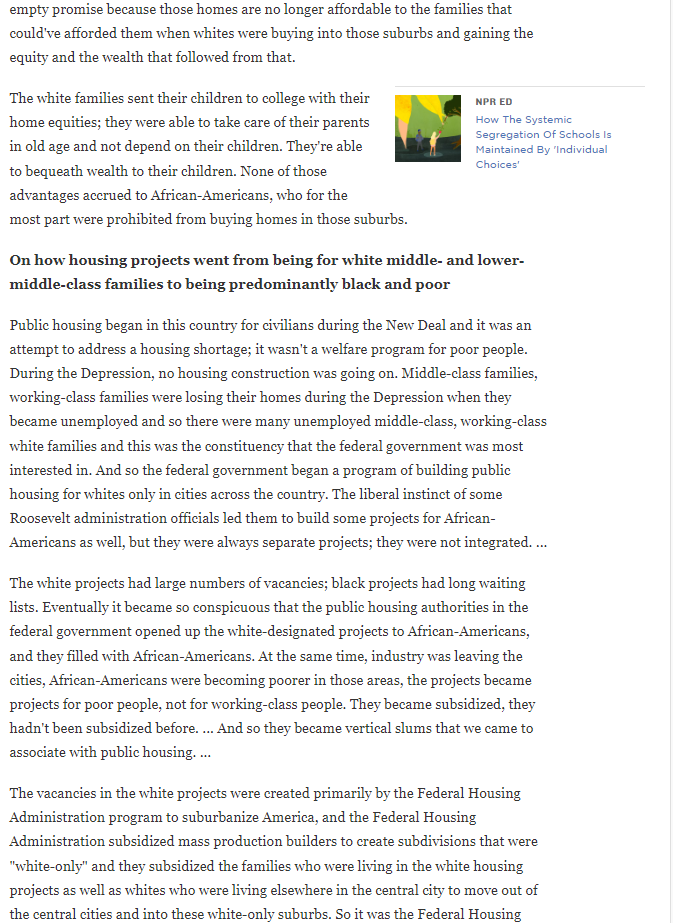 and other people of color were left out of the new suburban