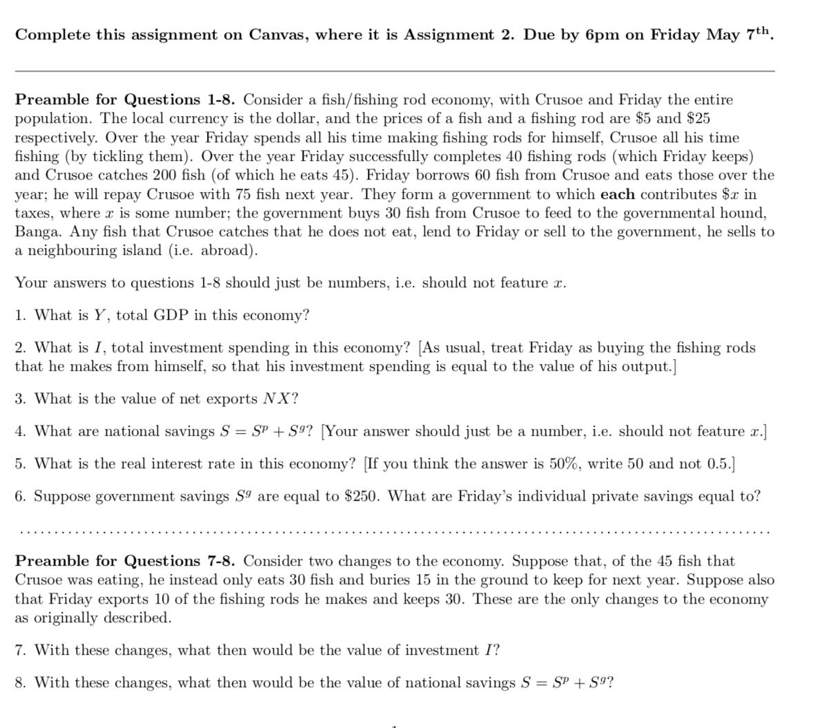 answer every question in pdfs Complete this assignment on Canvas, where it