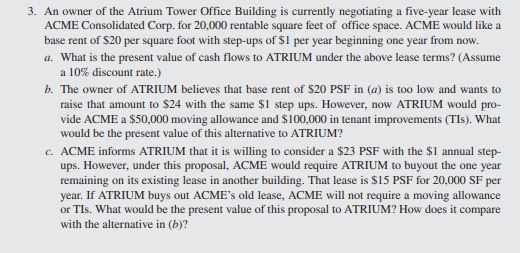 Please solve on excell and show formulas please. 3. An owner of