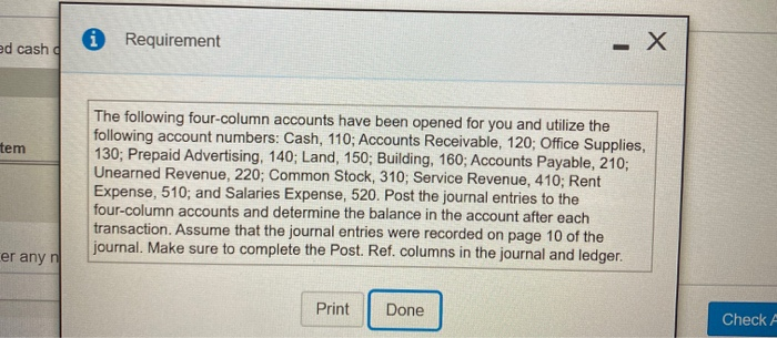 Post. Ref. Credit Date Item Debit Debit Credit May 1 Eredit: 0