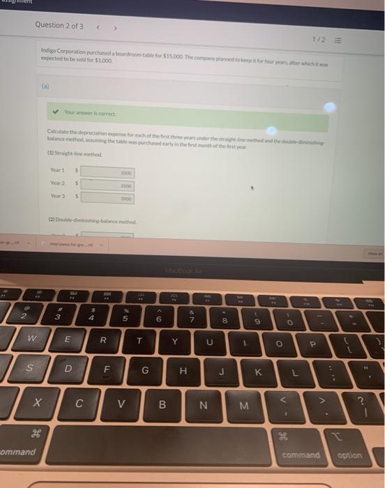  answer to part c please! Question 2 of 3 1/2 Indigo