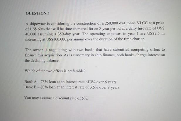 dwt tonne VLCC at a price of US$ 60m that will be
