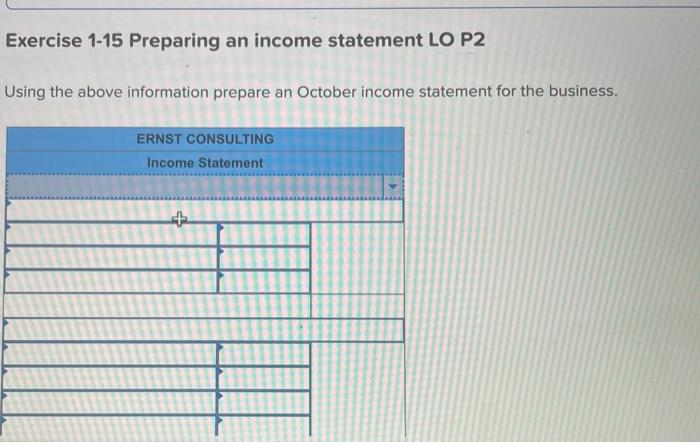 information Use the following information for exercise 15 to 18 LO P2
