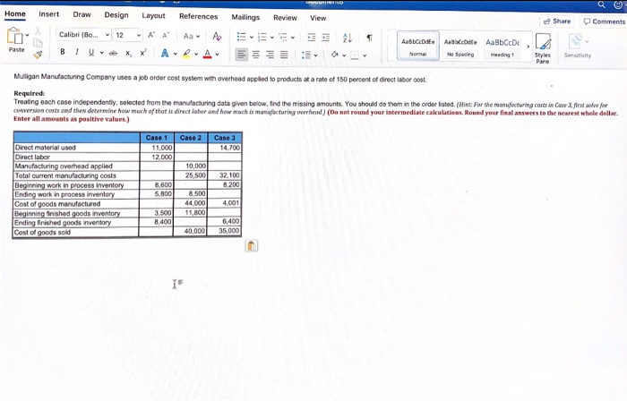  Home Insert Draw Design Layout References Mailings Review View e Share