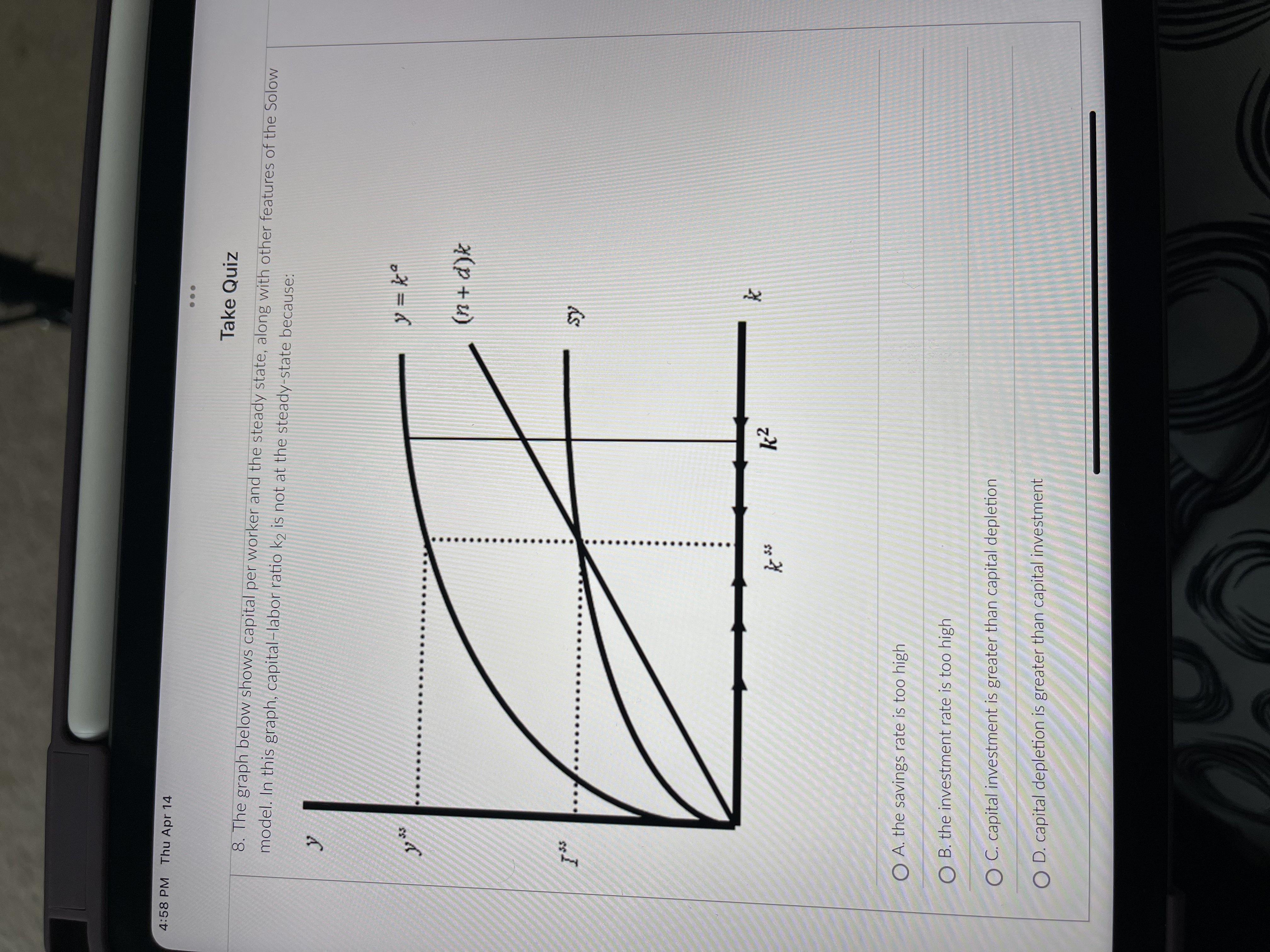  4:58 PM Thu Apr 14 . . . Take Quiz 8.