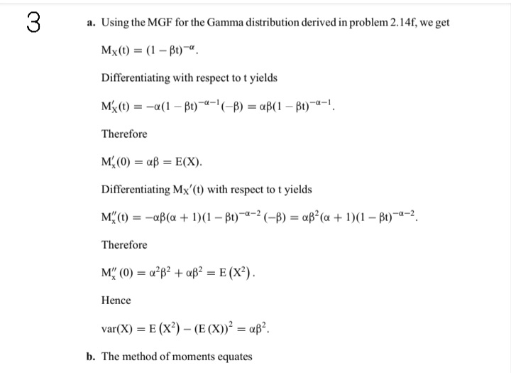 MSE with respect to a and B yields the following first-order conditions: