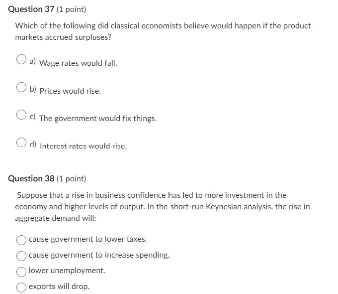 to the graph shown below. At point A: Inflation A C B