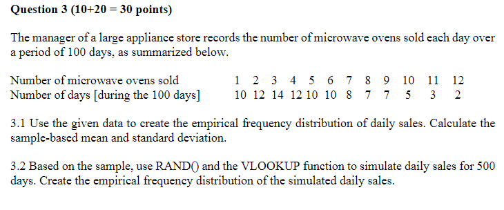 Provide Step by Step excel solution to the whole problem (all parts)