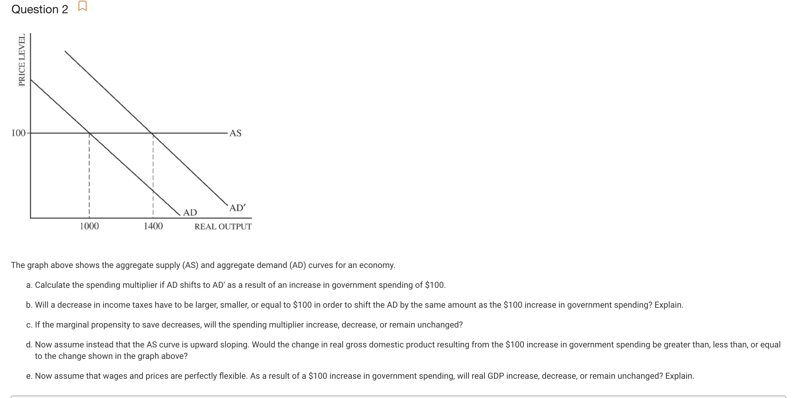 please answer the following questions based on macroeconomics Question 2 Q ._I