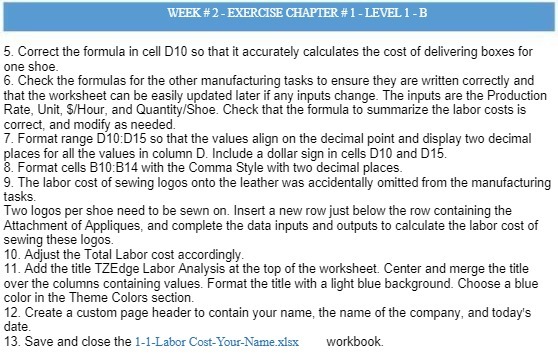  WEEK # 2 - EXERCISE CHAPTER # 1 - LEVEL 1