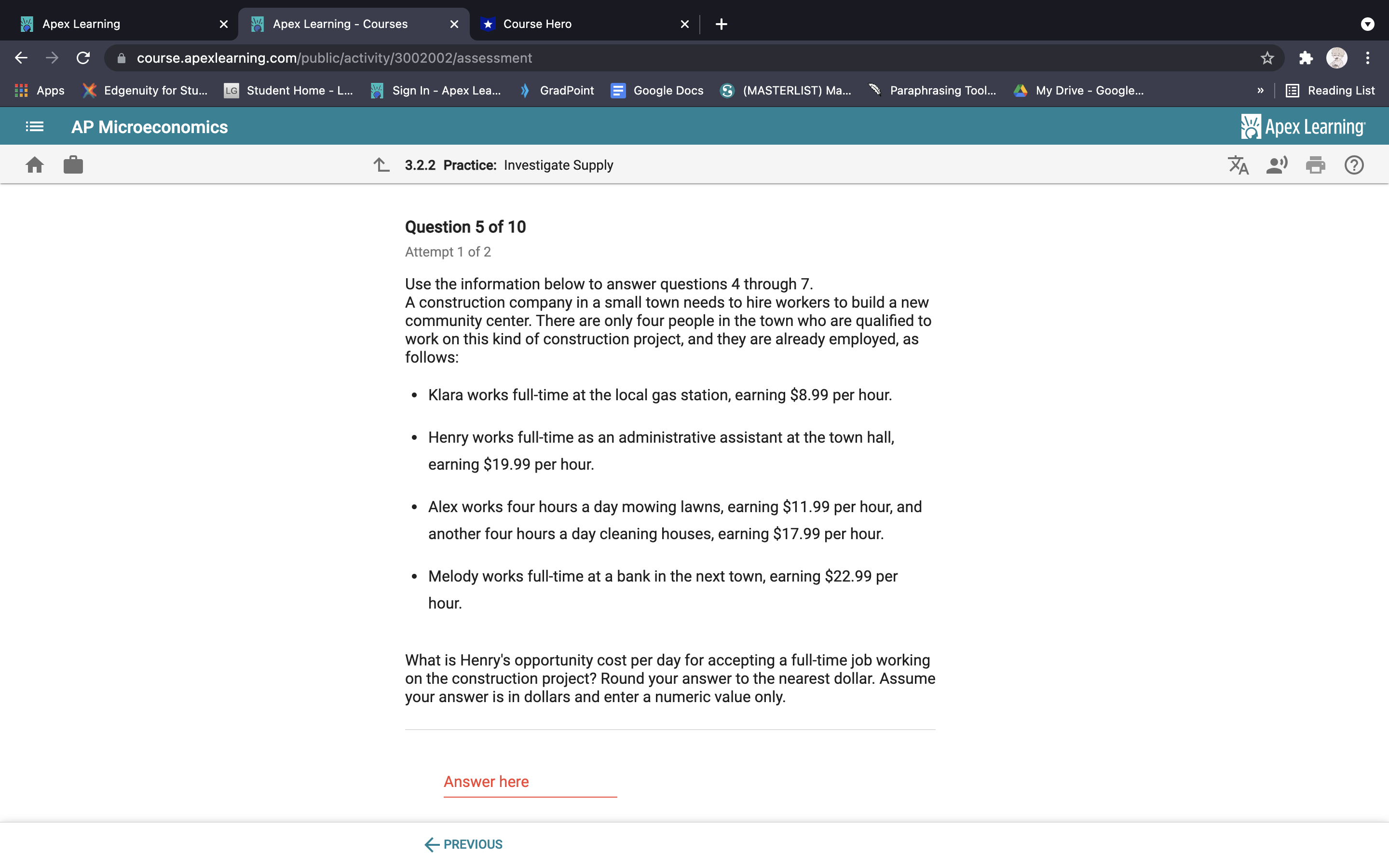 Apex Learning X Apex Learning - Courses X t Course Hero