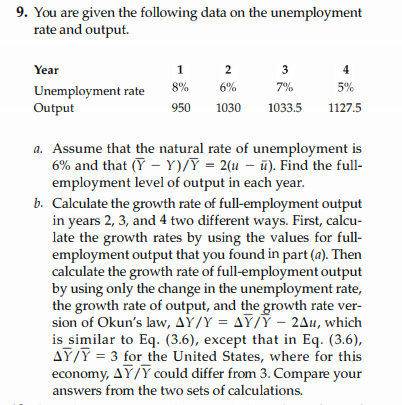 Please answer the following numerical problem. Please provide formulas and explanations. 9.