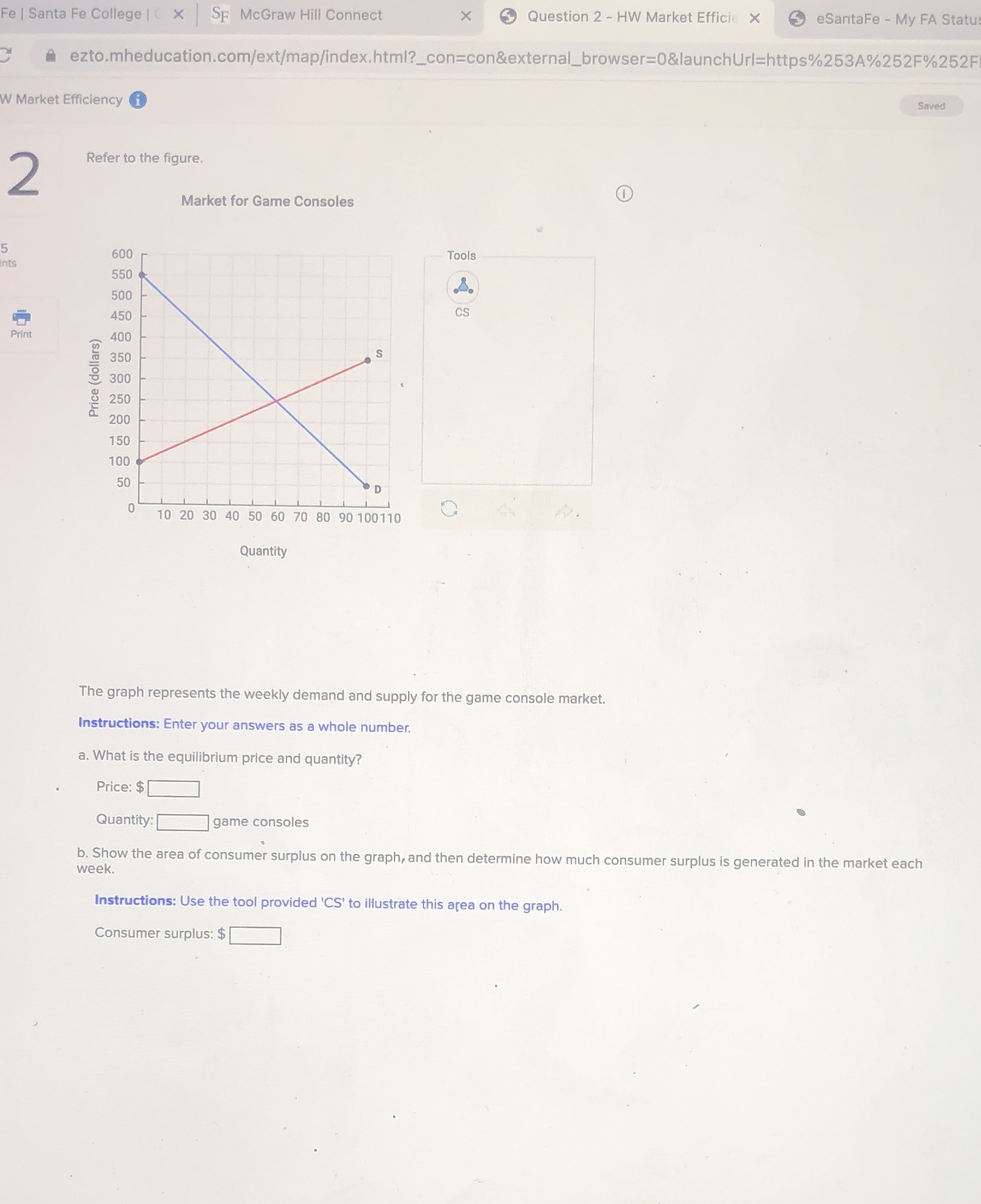 Please help question 2 Fe | Santa Fe College | ( X