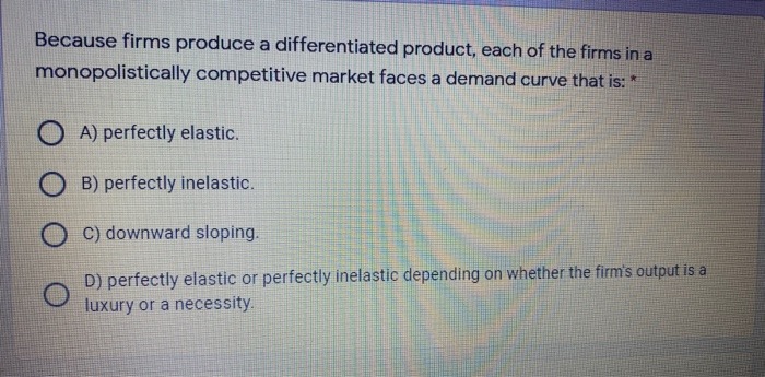 cost curves for a firm. It then asks you to look at