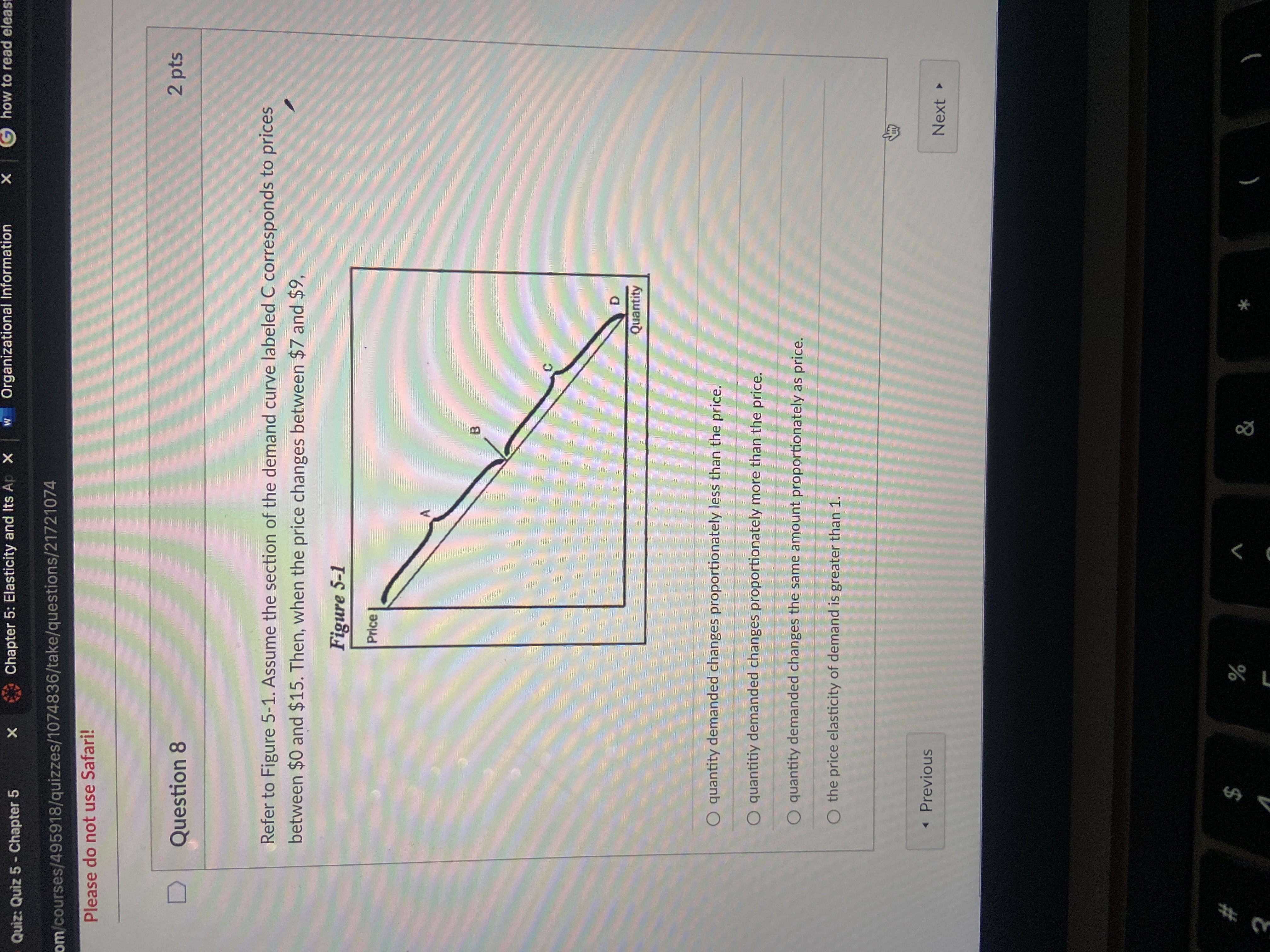 Quiz: Quiz 5 - Chapter 5 X Chapter 5: Elasticity and