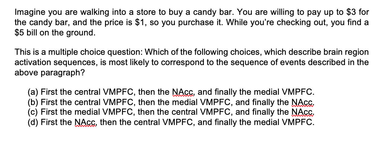 Please help me answer this. Thank you Imagine you are walking into