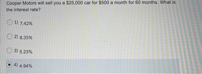 can someone help? Cooper Motors will sell you a $25,000 car for