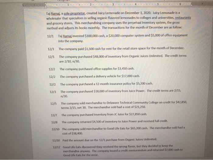  Need help with the INCOME SUMMARY please 12/2 Taj Bamaj, a