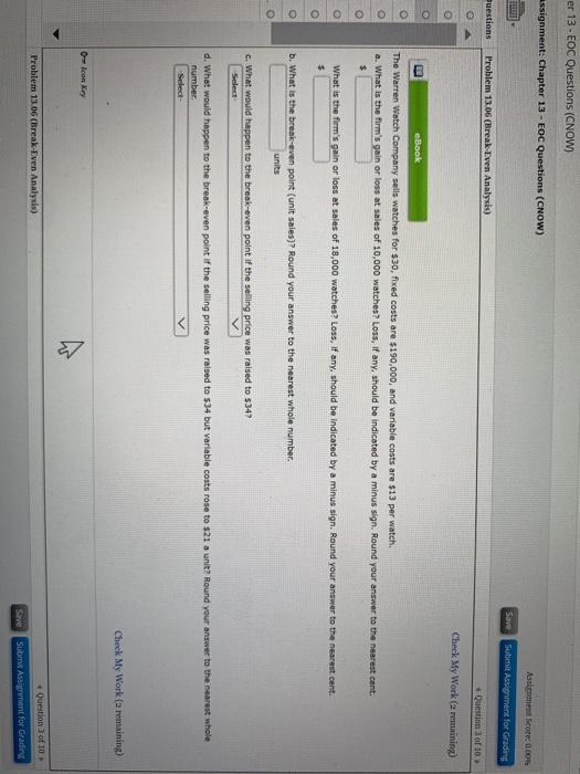  er 13 - EOC Questions (CNOW) Assignment: Chapter 13 - EOC