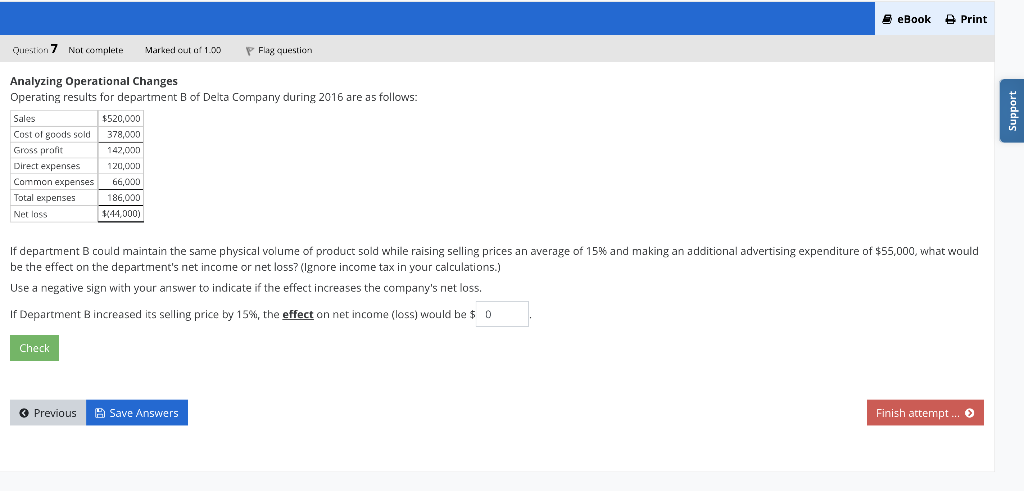 eBook Print Question 7 Not complete Marked out of 1.00 P