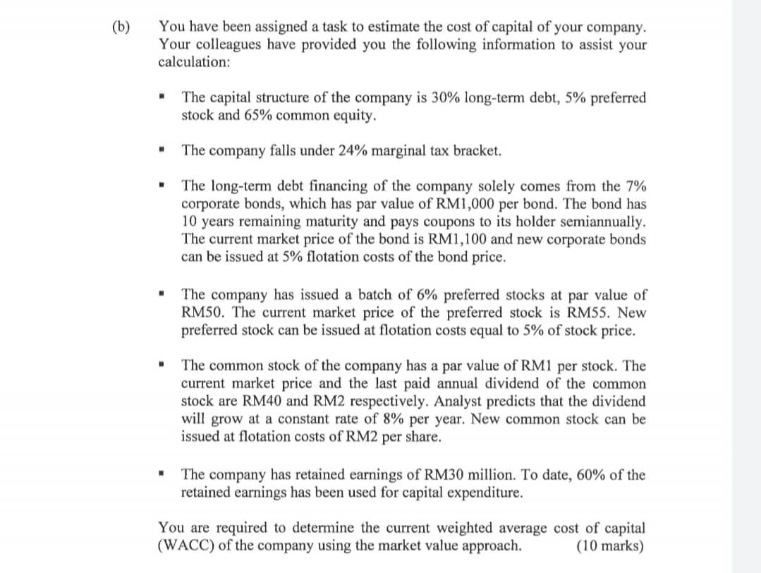 IMPORTANT PLEASE .................... (b) You have been assigned a task to estimate