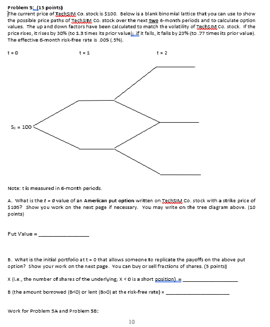  Please help me with this Problem 5: (15 points) The current