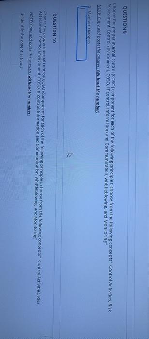 please solve both they are short QUESTION 9 Choose the proper internal