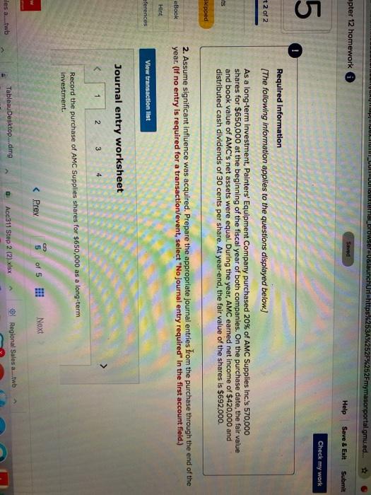  LUWUNGUmal_browser U&launchUn=https Emymasonportal.gmu.ed... apter 12 homework Surved Help Save & Exh