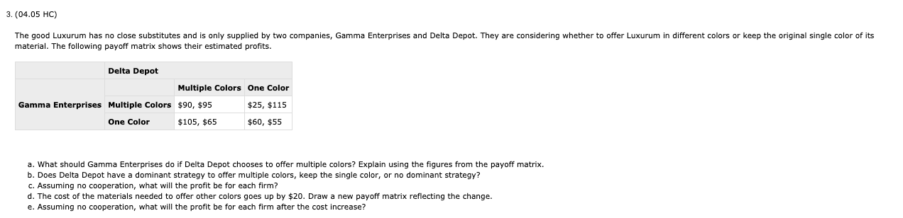 15 18 22 Quantity Assume that the firm above operates in a