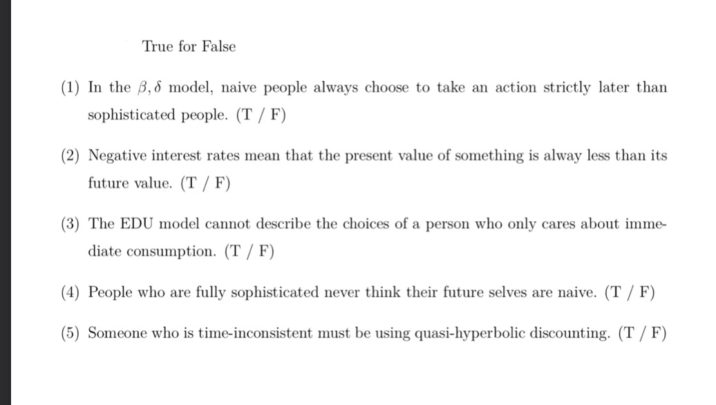 Please help me solve this true and false question with an explanation