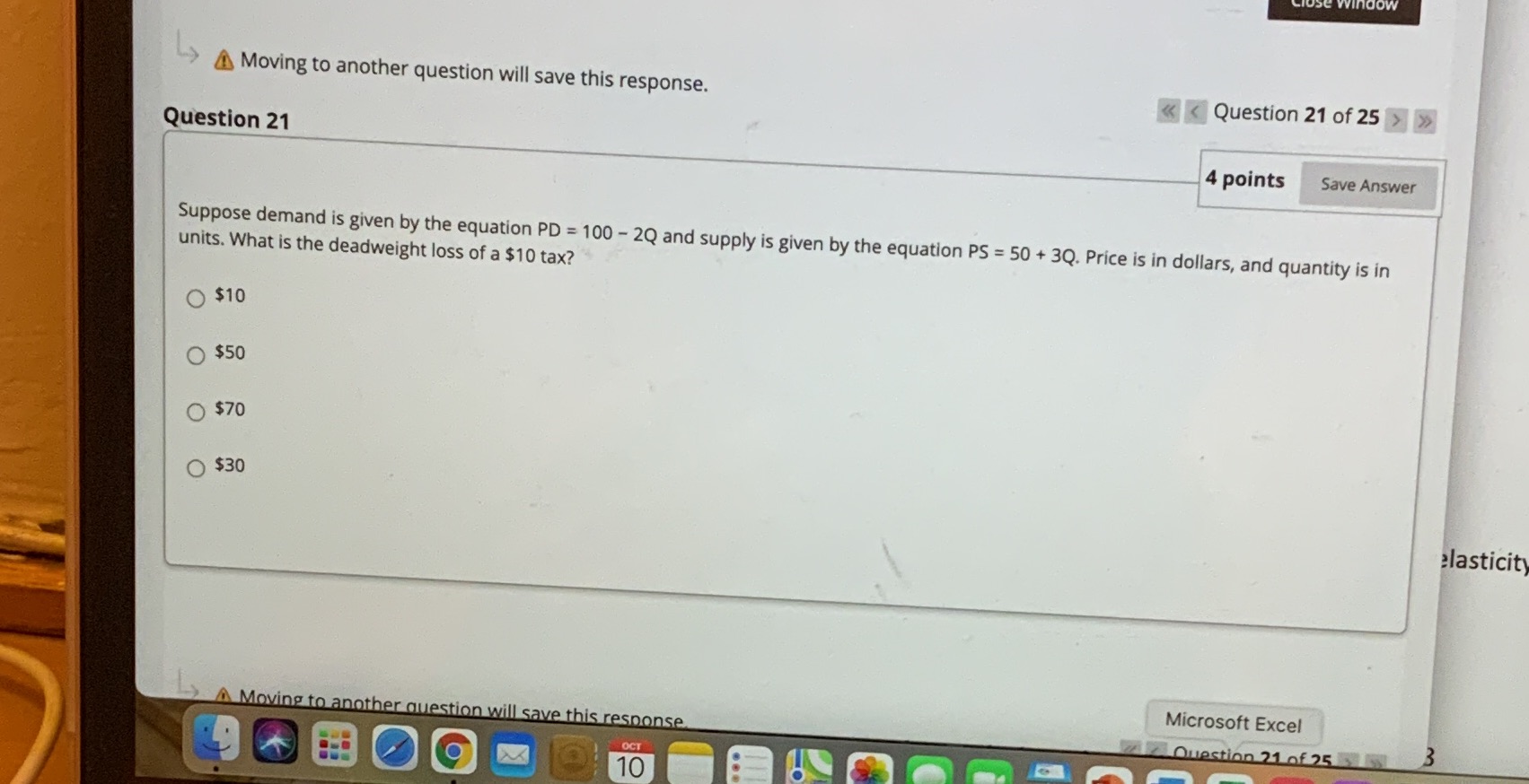 window Moving to another question will save this response. >> Question