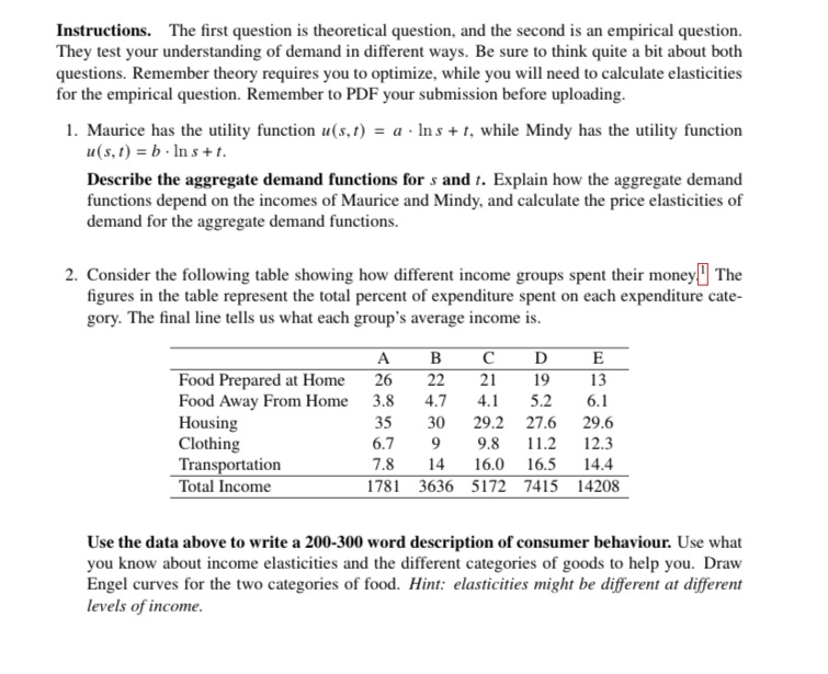  Instructions. The first question is theoretical question, and the second is