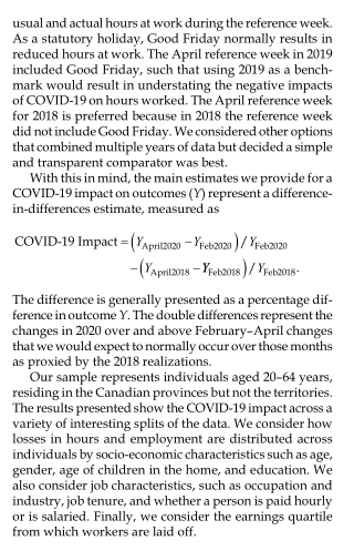 between February and April 2020 are caused by the pandemic and not