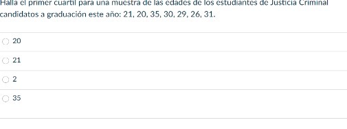 Halla cl primer cuartil para una mucstra las ac los estuaiantes ac