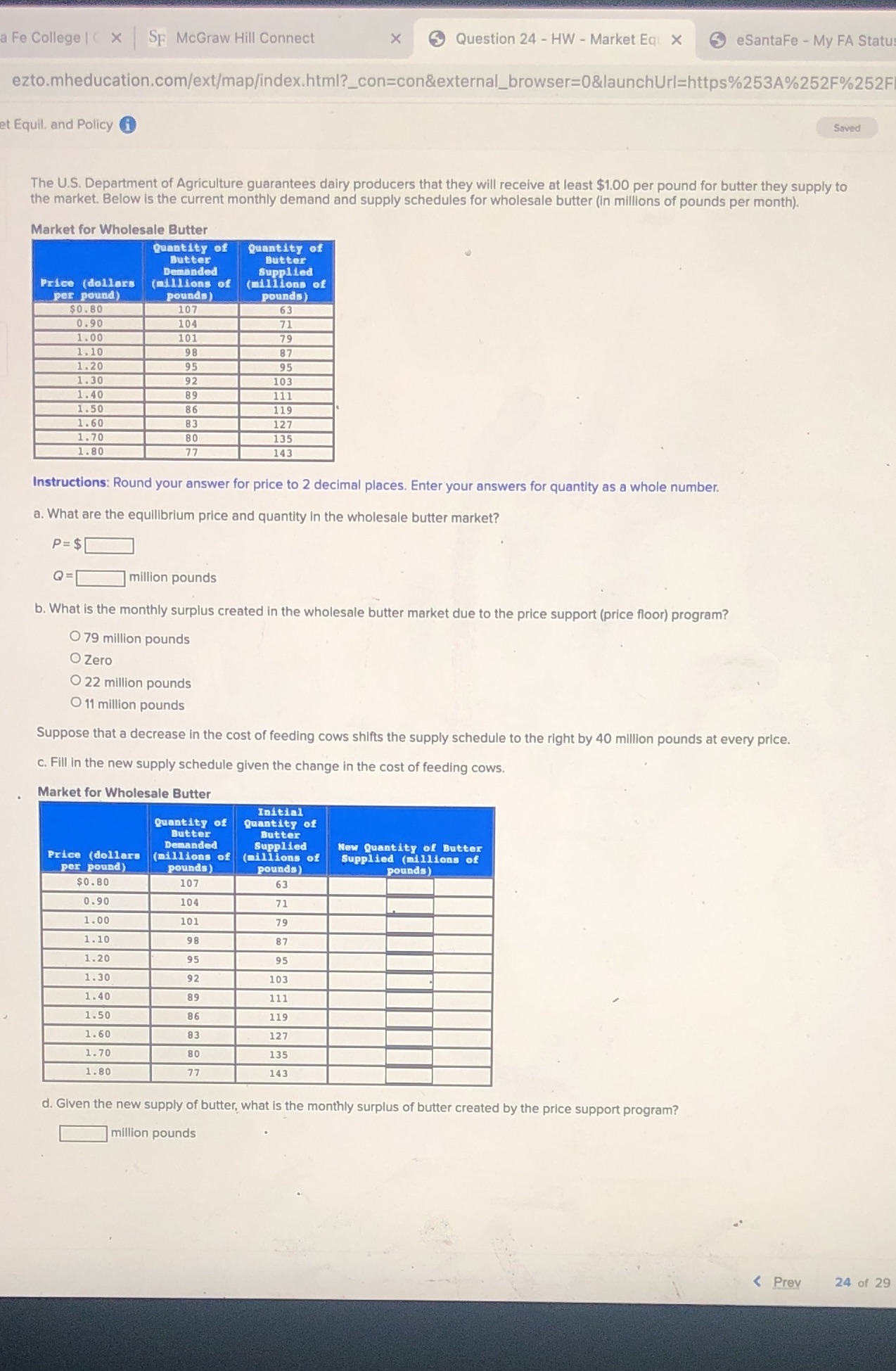 Please help Fe College | ( X SF McGraw Hill Connect X