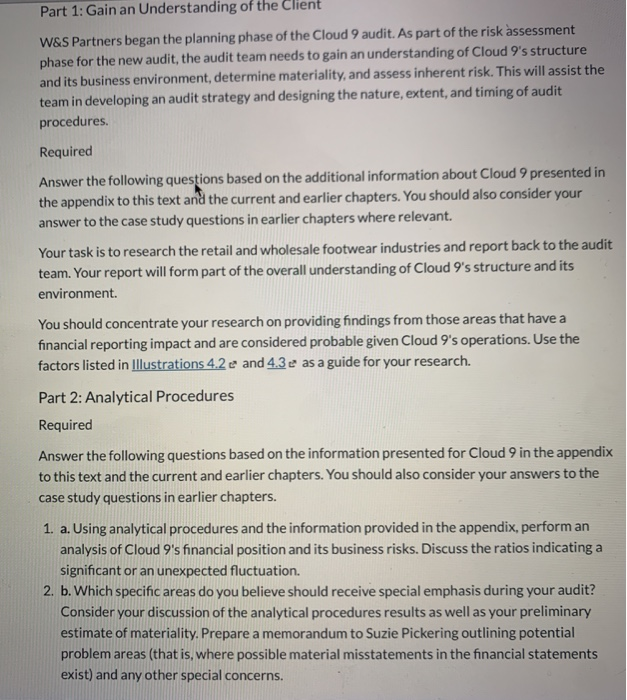  please do all parts! Part 1: Gain an Understanding of the