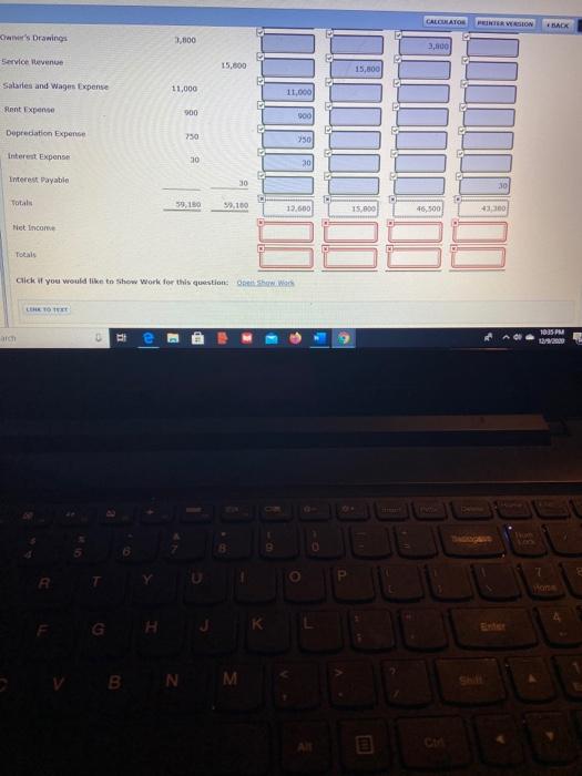 trial balance columns of the worksheet for Blossom Company are as follows.