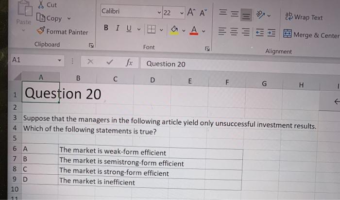  Calibri X Cut copy & Format Painter 22 AM == 2